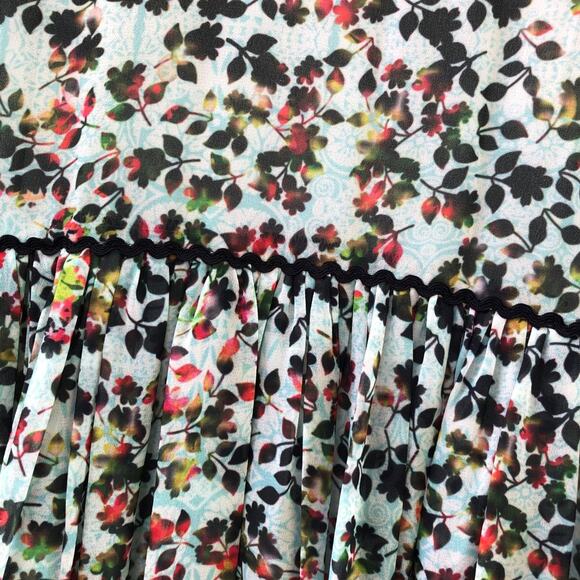 Anthropologie Bhanuni Jyoti Dress Bell Sleeve A Line Floral Embroidered Boho 4 - Picture 4 of 12